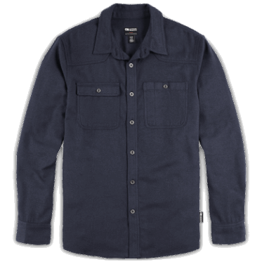 Camisa De Franela De Comentarios Para Hombres De Investigación Al Aire Libre Azul Marino