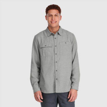 Camisa De Franela De Comentarios Para Hombres De Investigación Al Aire Libre Peltre