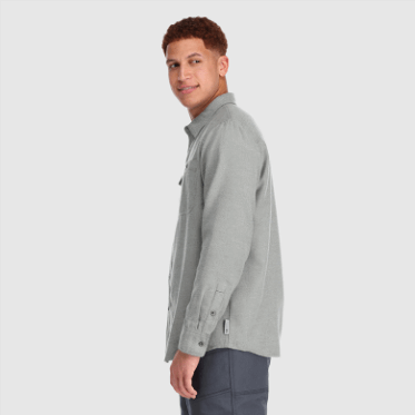 Camisa De Franela De Comentarios Para Hombres De Investigación Al Aire Libre Peltre