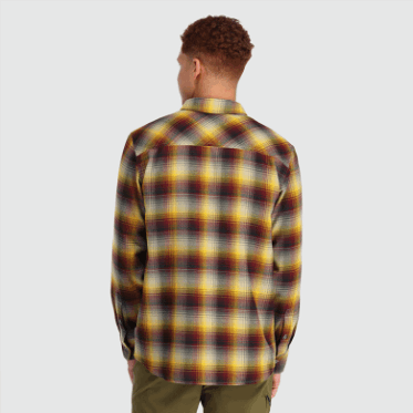 Camisa De Franela De Retroalimentación Para Hombres De Investigación Al Aire Libre A Cuadros Arena