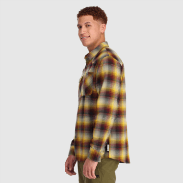 Camisa De Franela De Retroalimentación Para Hombres De Investigación Al Aire Libre A Cuadros Arena
