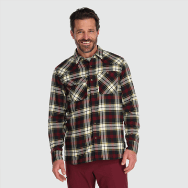 Camisa De Franela De Retroalimentación Para Hombres De Investigación Al Aire Libre A Cuadros Kalamata