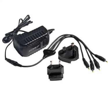 Cargador De Batería De 4 Vías Para Investigación Al Aire Libre Negro