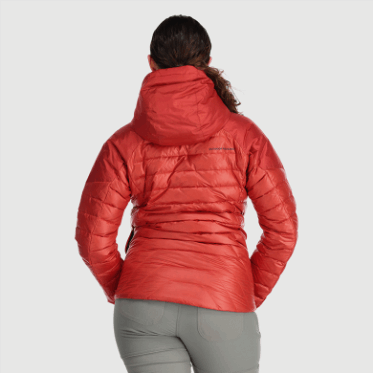 Outdoor Research Sudadera Con Capucha De Plumón De Helio Para Mujer Arándano