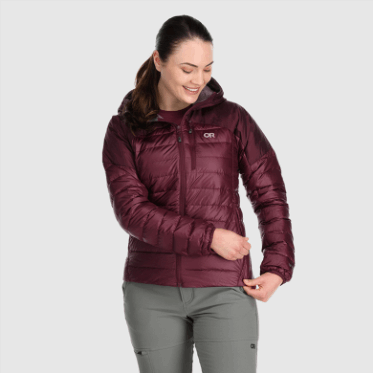 Outdoor Research Sudadera Con Capucha De Plumón De Helio Para Mujer Kalamata