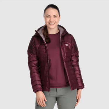 Outdoor Research Sudadera Con Capucha De Plumón De Helio Para Mujer Kalamata