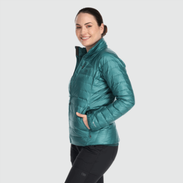 Chaqueta De Plumón De Helio Para Mujer De Investigación Al Aire Libre Lago Profundo