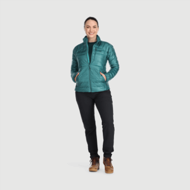 Chaqueta De Plumón De Helio Para Mujer De Investigación Al Aire Libre Lago Profundo