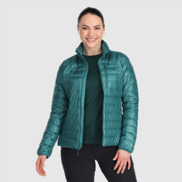 Chaqueta De Plumón De Helio Para Mujer De Investigación Al Aire Libre Lago Profundo
