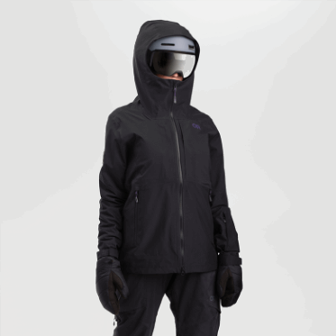 Chaqueta De Carburo De Mujer De Investigación Al Aire Libre Negro