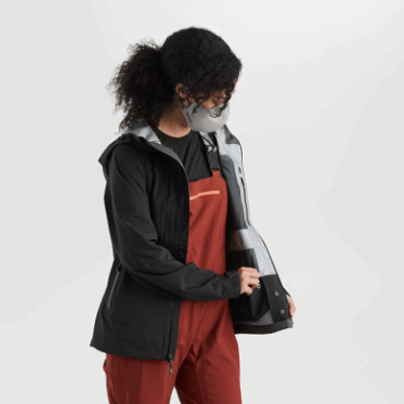 Chaqueta De Carburo De Mujer De Investigación Al Aire Libre Negro