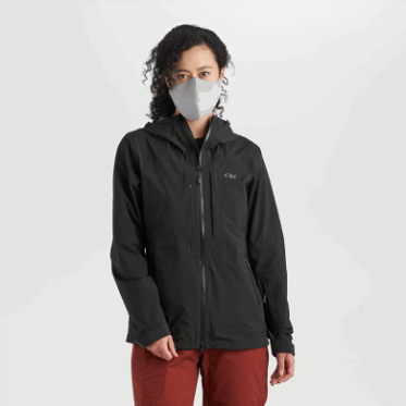 Chaqueta De Carburo De Mujer De Investigación Al Aire Libre Negro