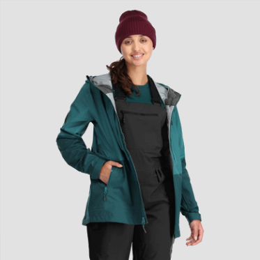 Chaqueta De Carburo Para Mujeres De Investigación Al Aire Libre Lago Profundo/línea De árboles