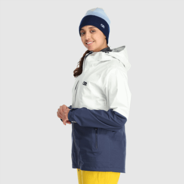 Chaqueta Mujer Outdoor Research Carburo Nieve/azul Marino