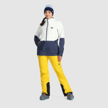 Chaqueta Mujer Outdoor Research Carburo Nieve/azul Marino