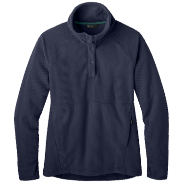 Outdoor Research Jersey Con Broche De Presión De Mezcla De Frutos Secos Para Mujer Azul Marino