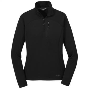Outdoor Research Vigor Mujer Cremallera Cuarto Negro