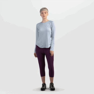 Camiseta De Manga Larga Argon Para Mujer De Outdoor Research Titanio