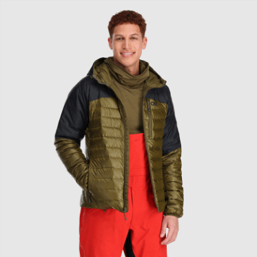 Outdoor Research Men's Helium Down Hoodie Loden/Negro