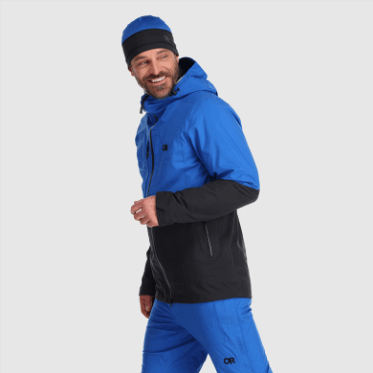 Chaqueta De Carburo Para Hombre De Investigación Al Aire Libre Azul Clásico/negro