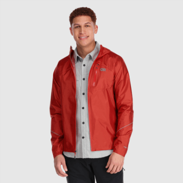 Chaqueta De Lluvia De Helio Para Hombres De Investigación Al Aire Libre Arándano