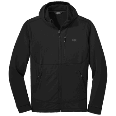 Outdoor Research Vigor - Sudadera Con Capucha Y Cremallera Completa Para Hombre, Color Negro