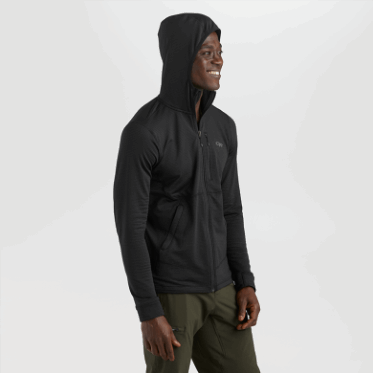 Outdoor Research Vigor - Sudadera Con Capucha Y Cremallera Completa Para Hombre, Color Negro
