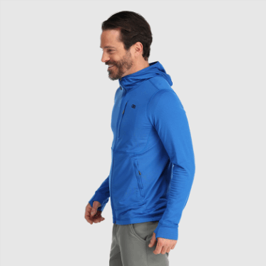 Outdoor Research Men's Vigor Sudadera Con Capucha Y Cremallera Completa Azul Clásico