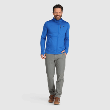 Outdoor Research Men's Vigor Sudadera Con Capucha Y Cremallera Completa Azul Clásico