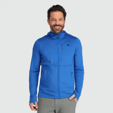 Outdoor Research Men's Vigor Sudadera Con Capucha Y Cremallera Completa Azul Clásico