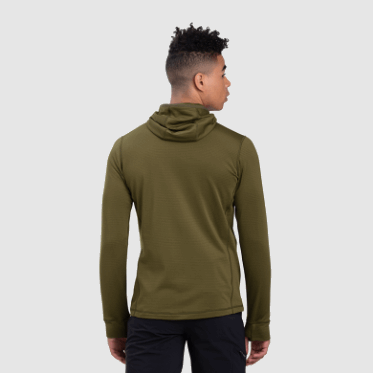 Outdoor Research Vigor, Sudadera Con Capucha Y Cremallera Completa Para Hombre, Loden