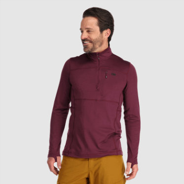 Outdoor Research Vigor - Cremallera De Un Cuarto Para Hombre, Color Negro