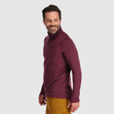 Outdoor Research Vigor - Cremallera De Un Cuarto Para Hombre, Color Negro