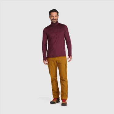 Outdoor Research Vigor - Cremallera De Un Cuarto Para Hombre, Color Negro