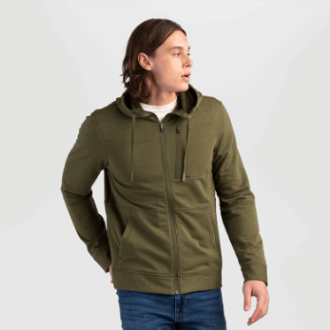 Outdoor Research Sudadera Con Capucha De Lana Emersion Para Hombre Loden Heather