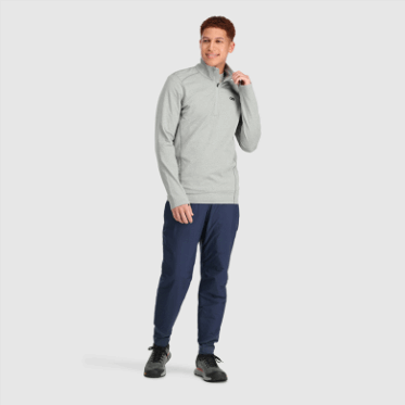 Outdoor Research Baritone Cuarto De Cremallera Para Hombre Peltre Ligero Jaspeado