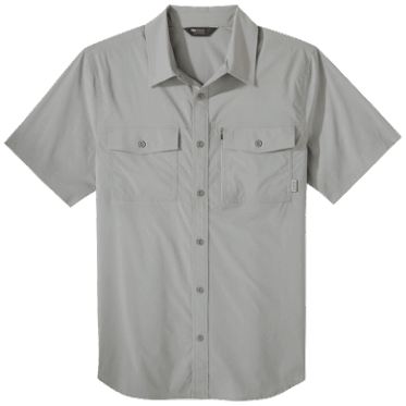 Camisa De Manga Corta De Estación De Paso Para Hombres De Investigación Al Aire Libre Peltre Claro Jaspeado