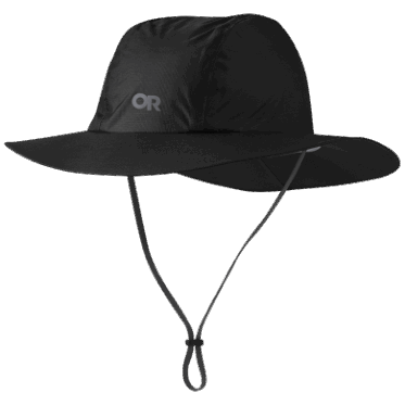 Sombrero De Ala Completa De Lluvia De Helio De Investigación Al Aire Libre Negro