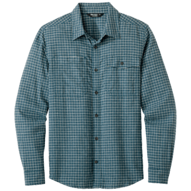 Camisa De Manga Larga De Ironhorse Para Hombre De Investigación Al Aire Libre A Cuadros De Línea De árboles