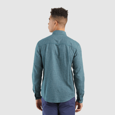 Camisa De Manga Larga De Ironhorse Para Hombre De Investigación Al Aire Libre A Cuadros De Línea De árboles