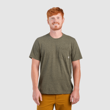Camiseta De Manga Corta Para Hombre Outdoor Research Terra Flint Heather