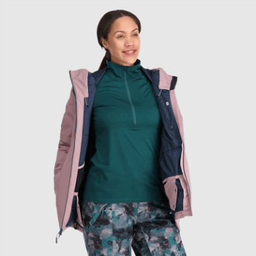 Chaqueta Snowcrew De Mujer Outdoor Research Azul Marino/polilla Especial