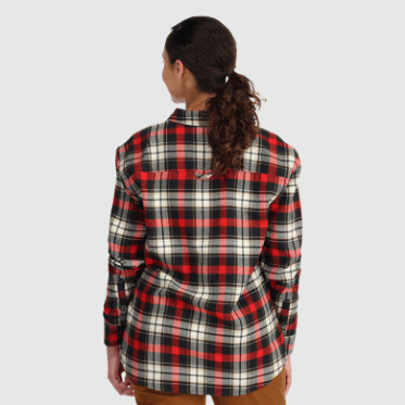 Camisa De Franela De Retroalimentación Para Mujeres De Investigación Al Aire Libre Especial A Cuadros De Arándano
