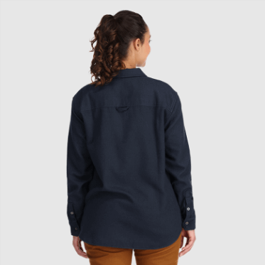 Camisa De Franela De Retroalimentación De Mujer De Investigación Al Aire Libre Azul Marino Especial