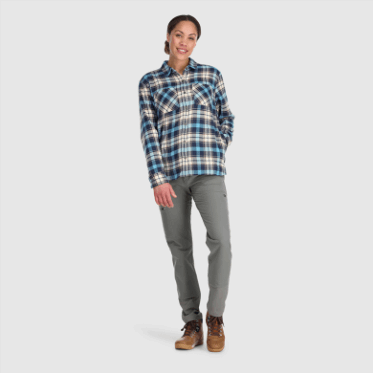 Camisa De Franela De Retroalimentación Para Mujeres De Investigación Al Aire Libre A Cuadros Minerales Especial