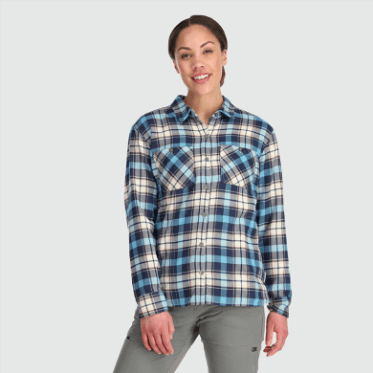 Camisa De Franela De Retroalimentación Para Mujeres De Investigación Al Aire Libre A Cuadros Minerales Especial