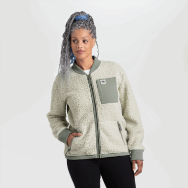 Chaqueta De Forro Polar Sherpa Juneau Para Mujer De Investigación Al Aire Libre Niebla