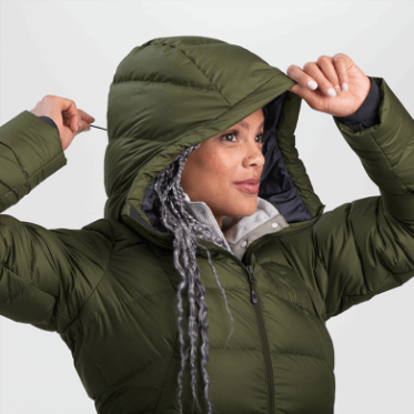 Sudadera Con Capucha De Plumón Con Frente Frío Para Mujer De Investigación Al Aire Libre Loden