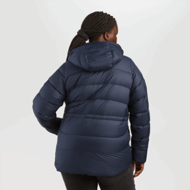 Outdoor Research Mujer Coldfront Down Hoodie Azul Marino