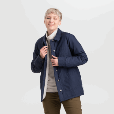 Chaqueta De Trabajo Con Forro Para Mujer De Investigación Al Aire Libre Azul Marino